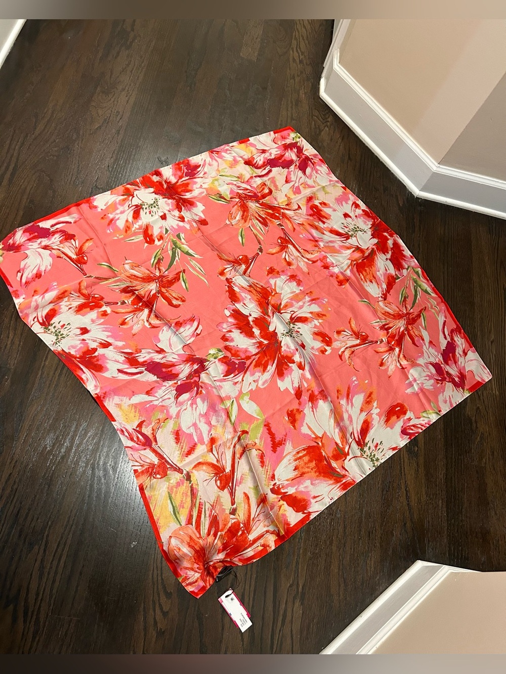 Vince Camuto Coral Floral Scarf